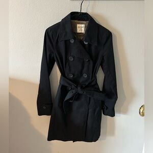 Old Navy Women's Black Trench Coat